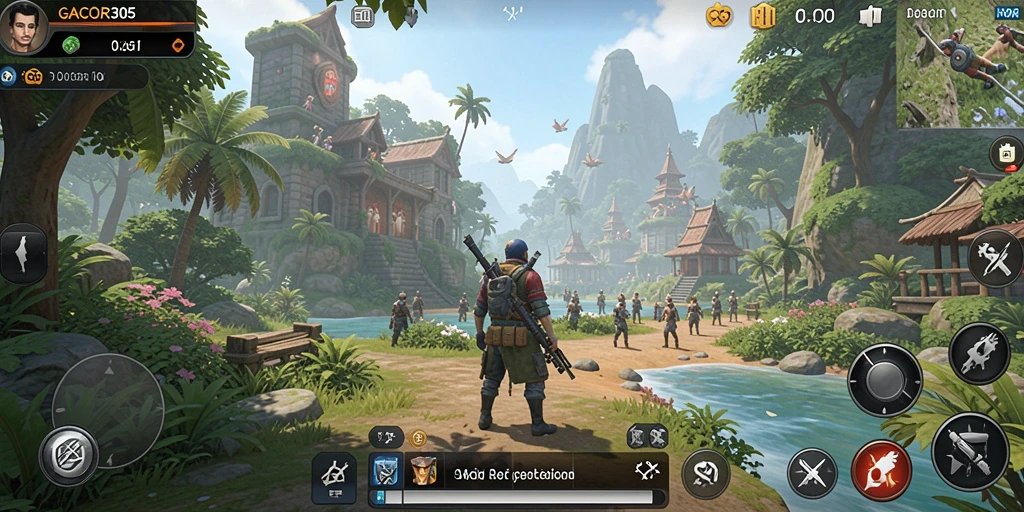 Tampilan gameplay menakjubkan dari GACOR305 dalam dunia terbuka.
