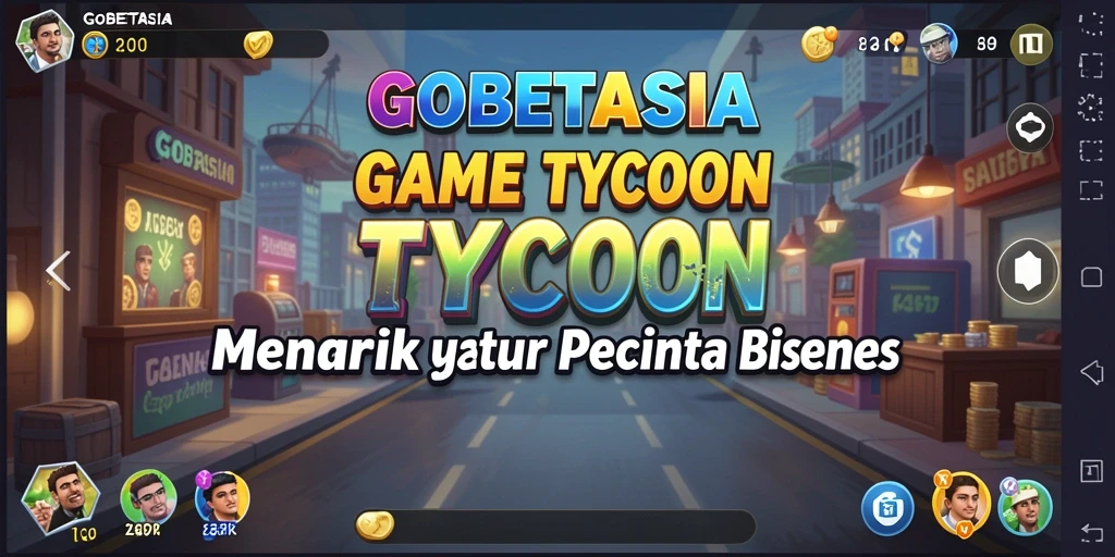 Tampilan menarik dari gameplay GOBETASIA dengan elemen Tycoon.