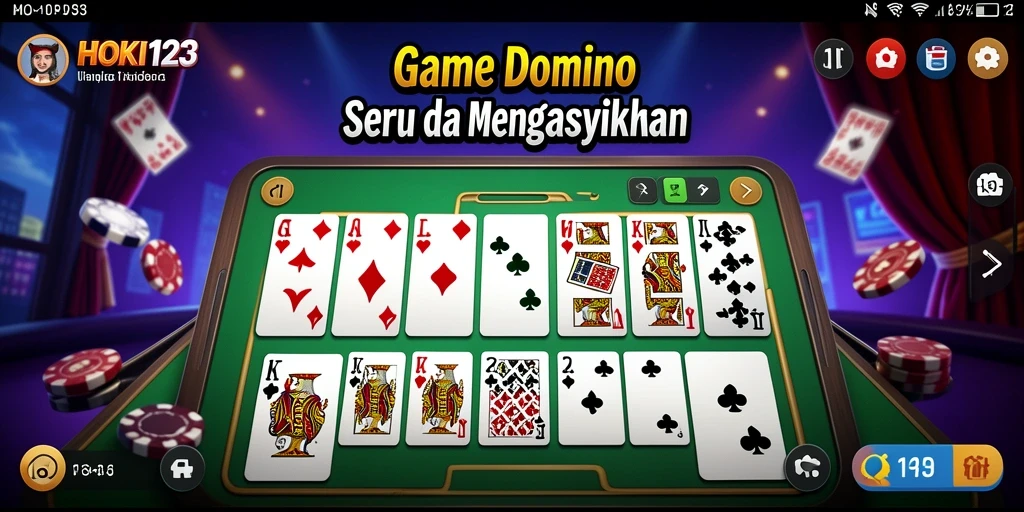 Screenshot gameplay HOKI123 yang menampilkan keseruan permainan Domino.
