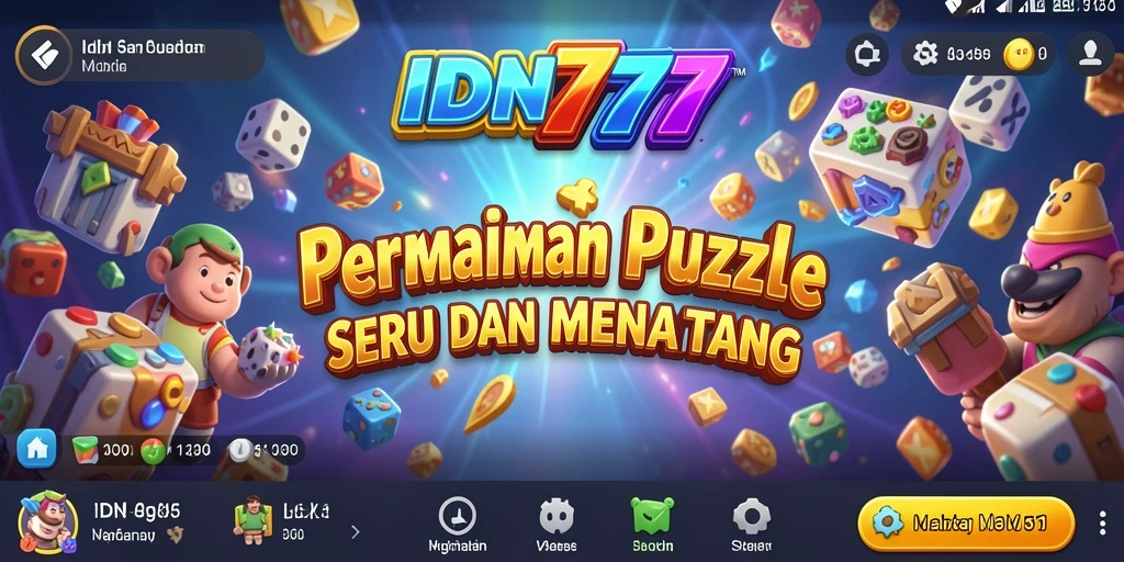 Gameplay menantang IDN777 dalam aplikasi Puzzle.