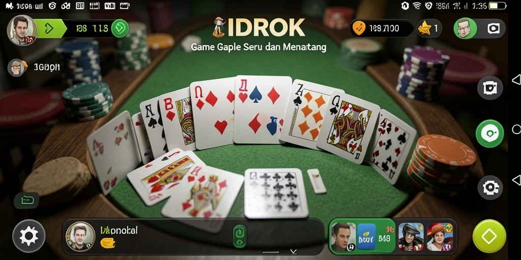 Tampilan gameplay Gaple yang menarik di IDROK.