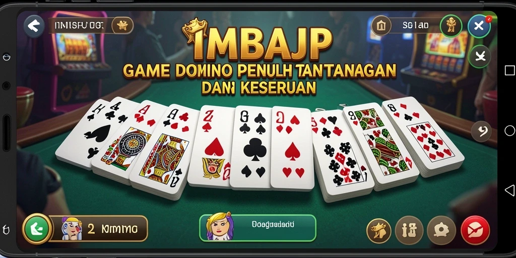 Tampilan gameplay IMBAJP yang seru dan interaktif dalam permainan Domino.