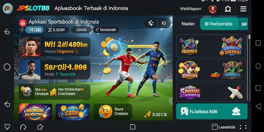 Tampilan antarmuka JPSLOT88 saat memasang taruhan olahraga.