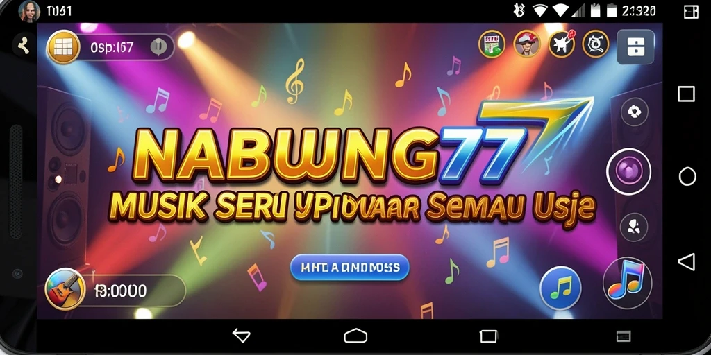 Gameplay seru NABUNG77 dengan musik menari.