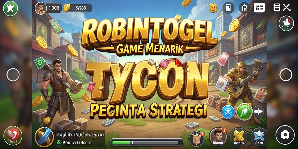 Tangkapan layar utama ROBINTOGEL menampilkan gameplay Tycoon yang seru.