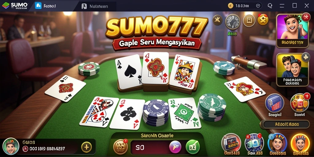Screenshot gameplay Gaple yang seru dan interaktif.