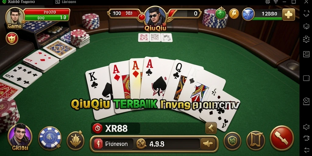 Tampilan gameplay QiuQiu yang seru dan menarik.