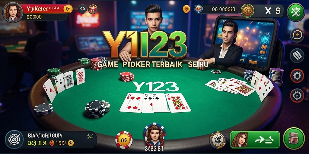 Screenshot gameplay YY123 menampilkan suasana poker yang seru dan kompetitif.
